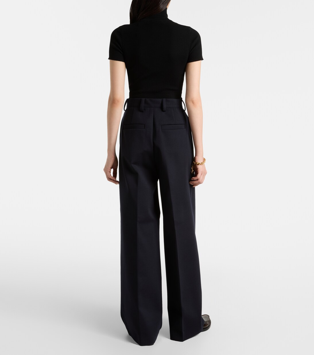 Molo pleated wool and cotton-blend pants | Max Mara