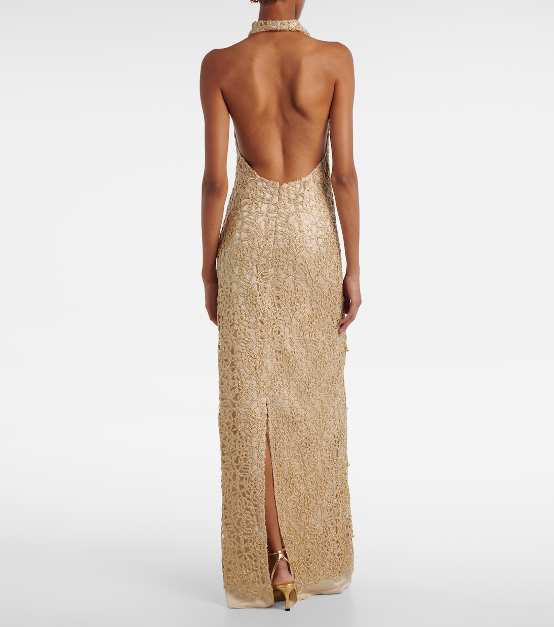 Open-back embellished maxi dress | Xu Zhi
