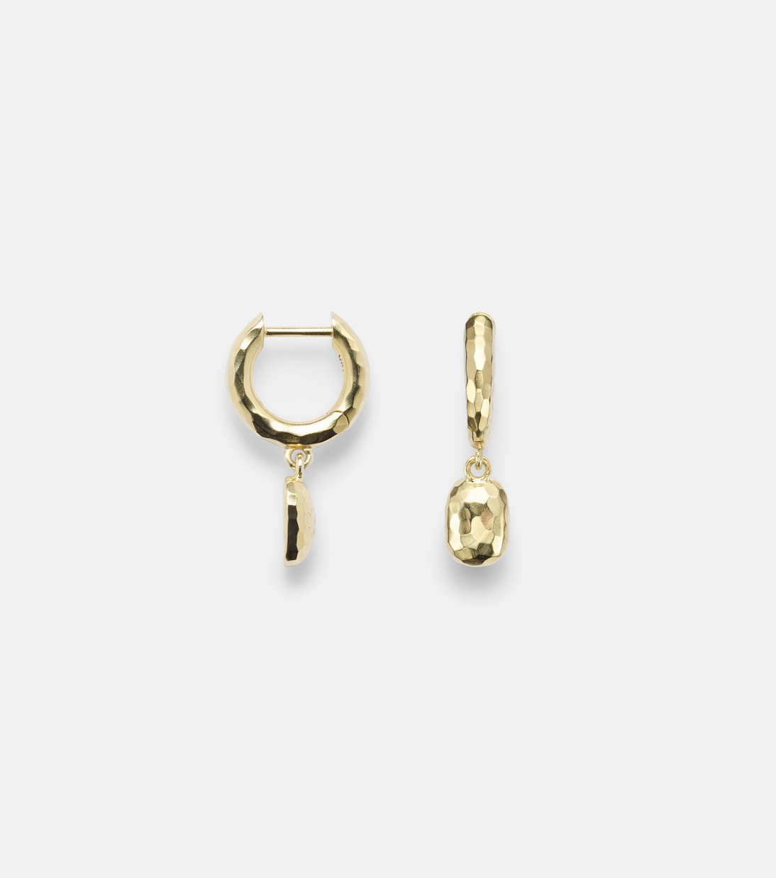 Hidden Gem 18kt gold huggies with diamonds | Octavia Elizabeth