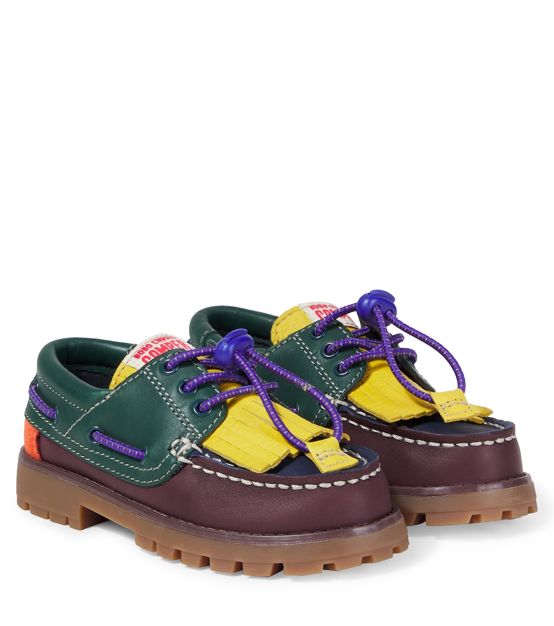 X Camper Compassas Slip-Ons Nautic aus Leder | Bobo Choses