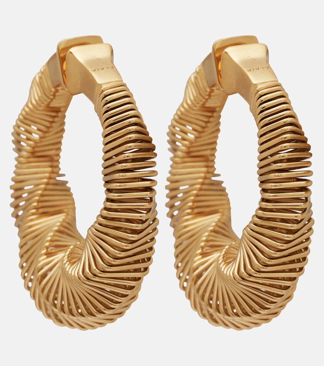 Square Spiral hoop earrings | Alaïa