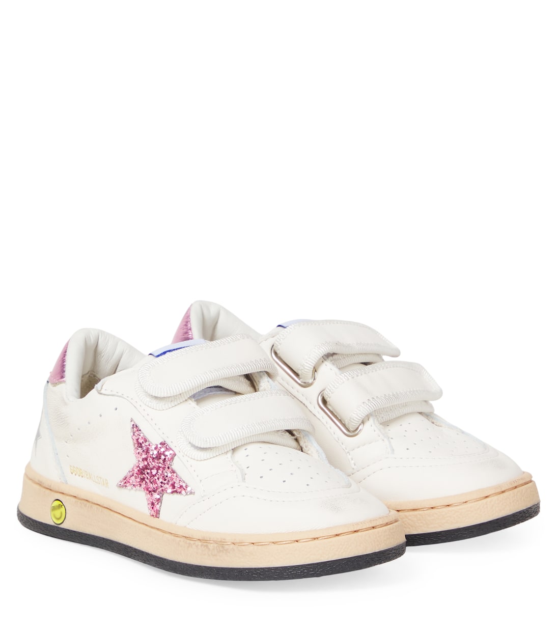 Ball Star glitter leather sneakers | Golden Goose Kids