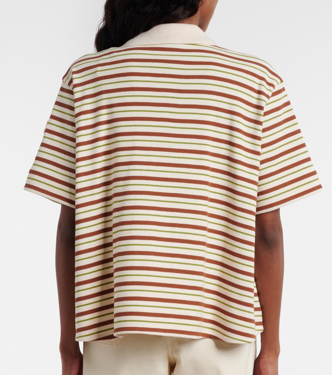 Striped cotton jersey polo shirt | Moncler