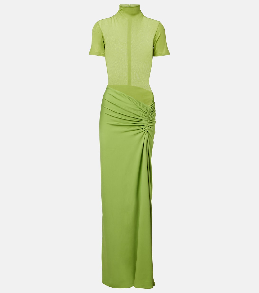 Fusion gathered ribbed-knit gown | Christopher Esber