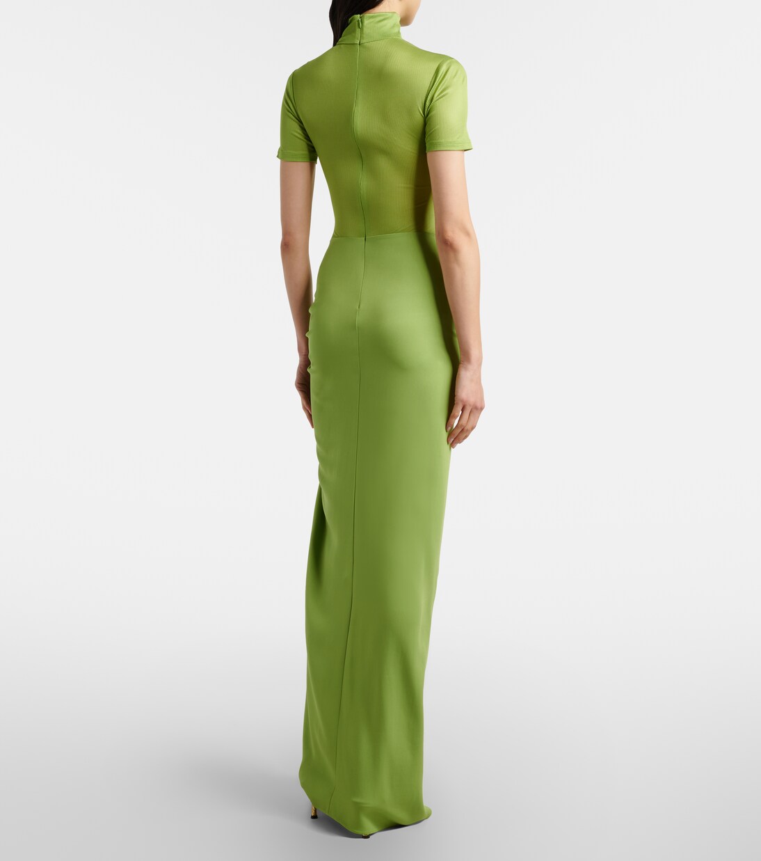 Fusion gathered ribbed-knit gown | Christopher Esber