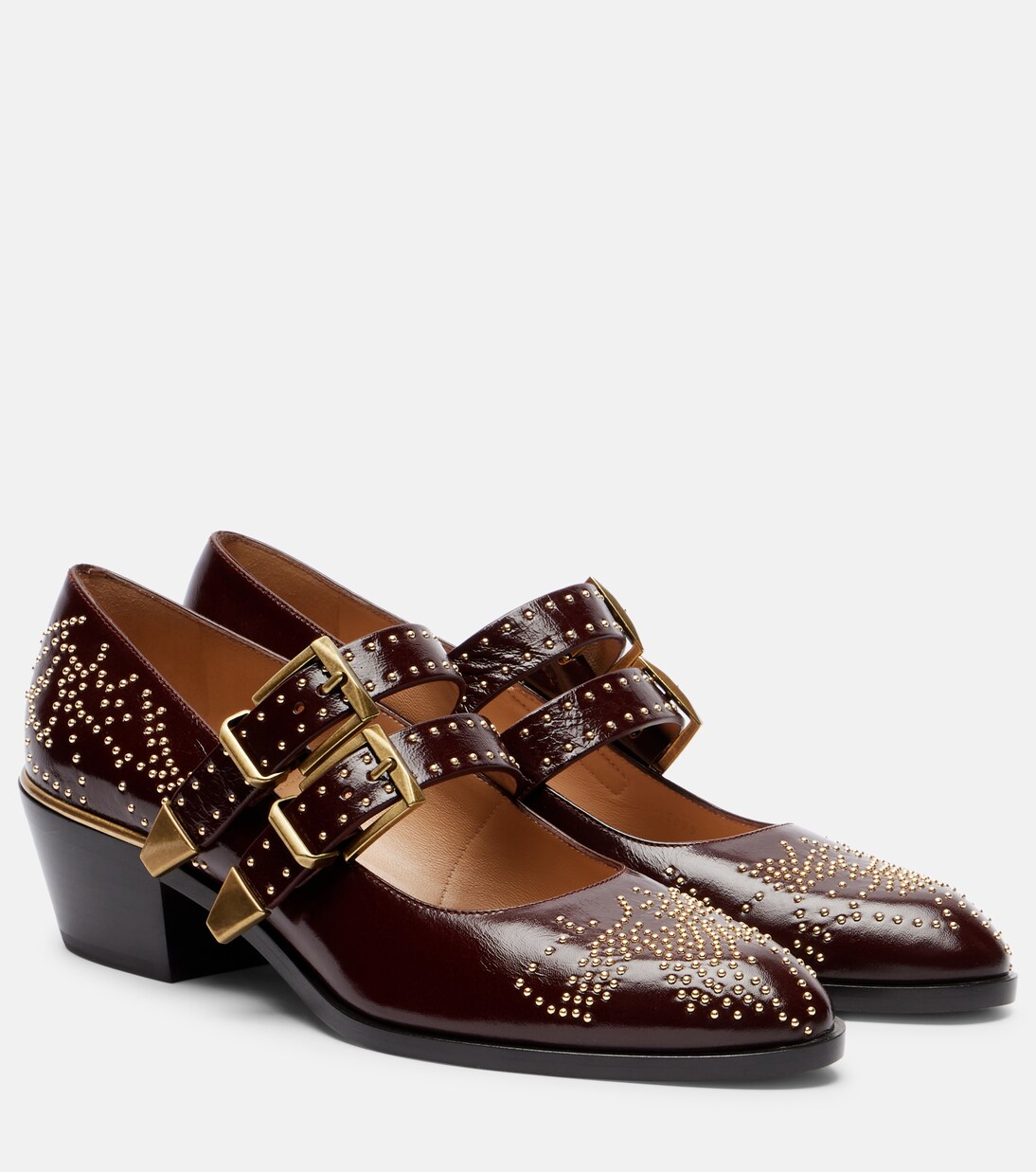 Susanna 40 studded leather Mary Jane pumps | Chloé