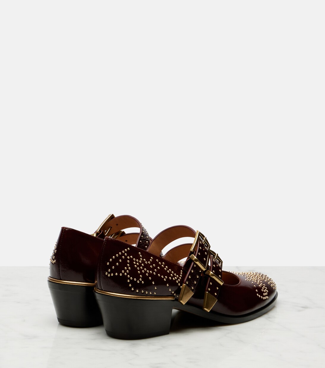 Susanna 40 studded leather Mary Jane pumps | Chloé
