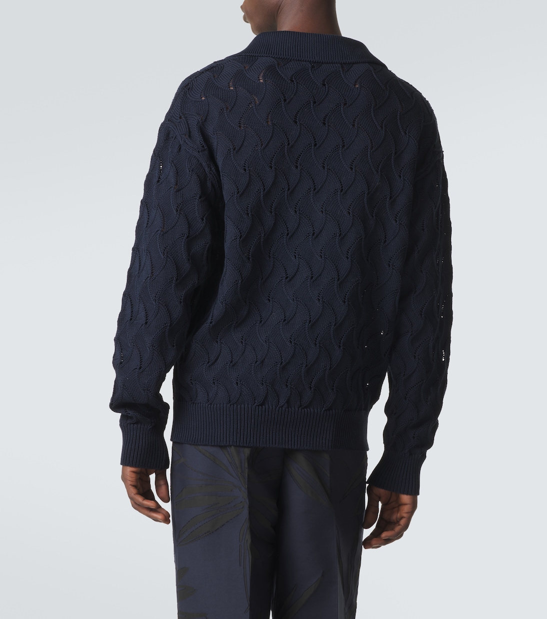 Open-knit cotton polo sweater | Dries Van Noten
