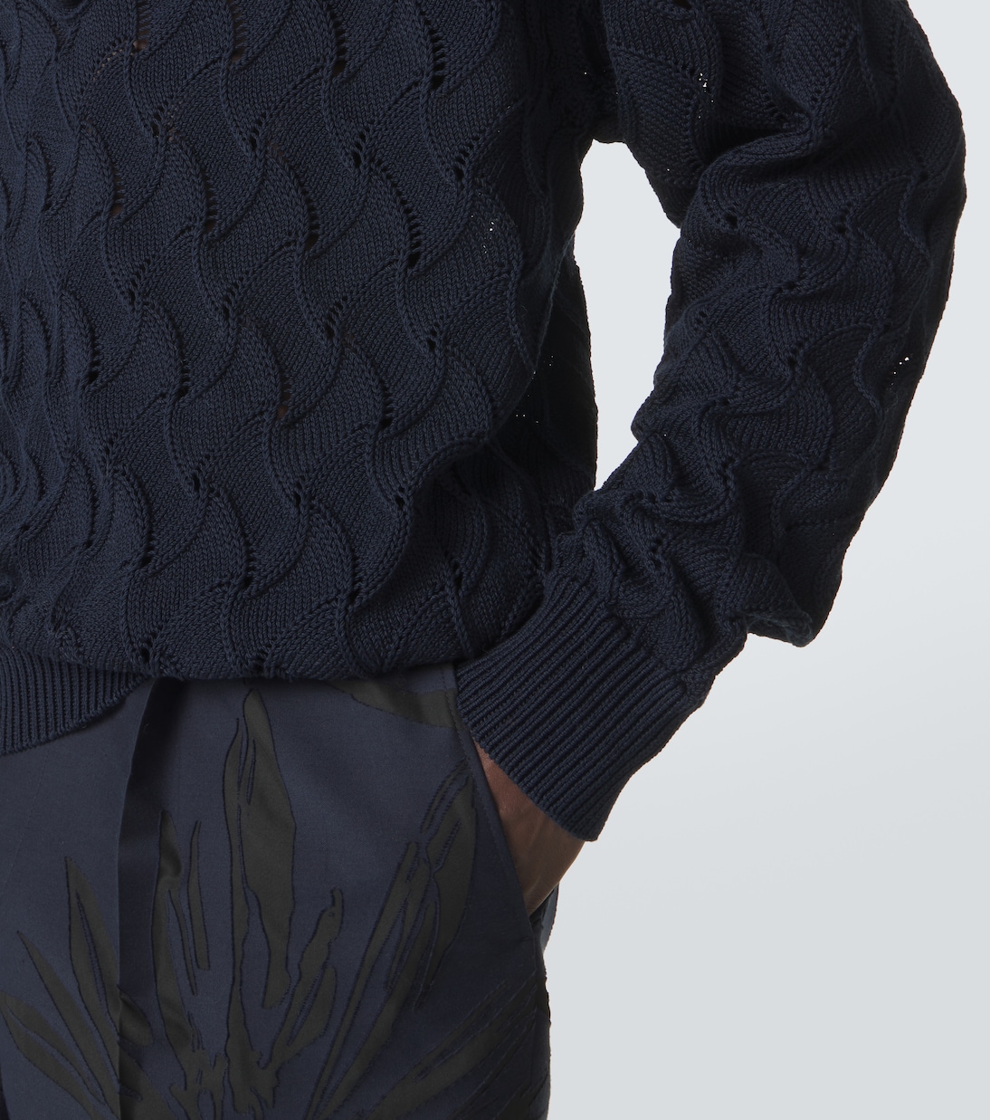 Open-knit cotton polo sweater | Dries Van Noten