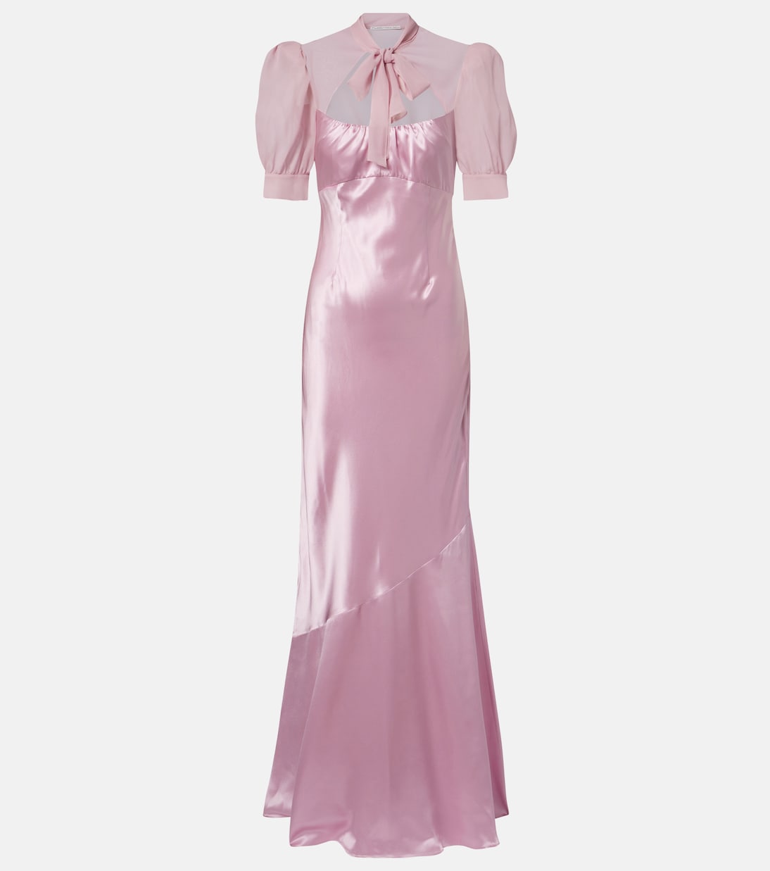 Tie-neck silk satin gown | Alessandra Rich