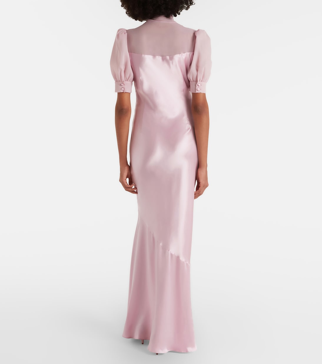 Tie-neck silk satin gown | Alessandra Rich