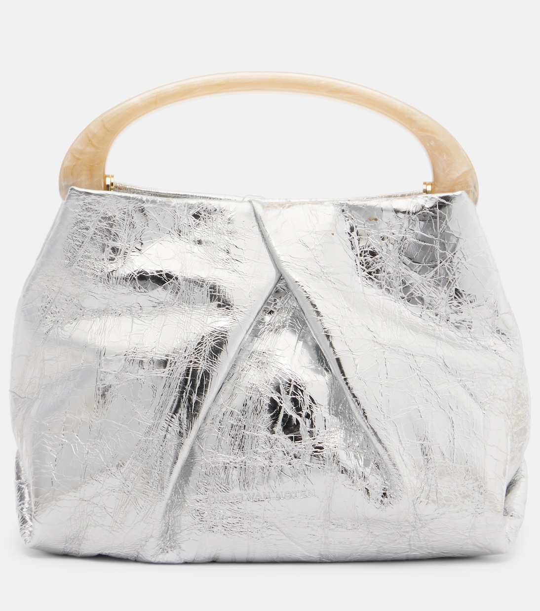 Crisp Mini metallic leather top-handle bag | Dries Van Noten