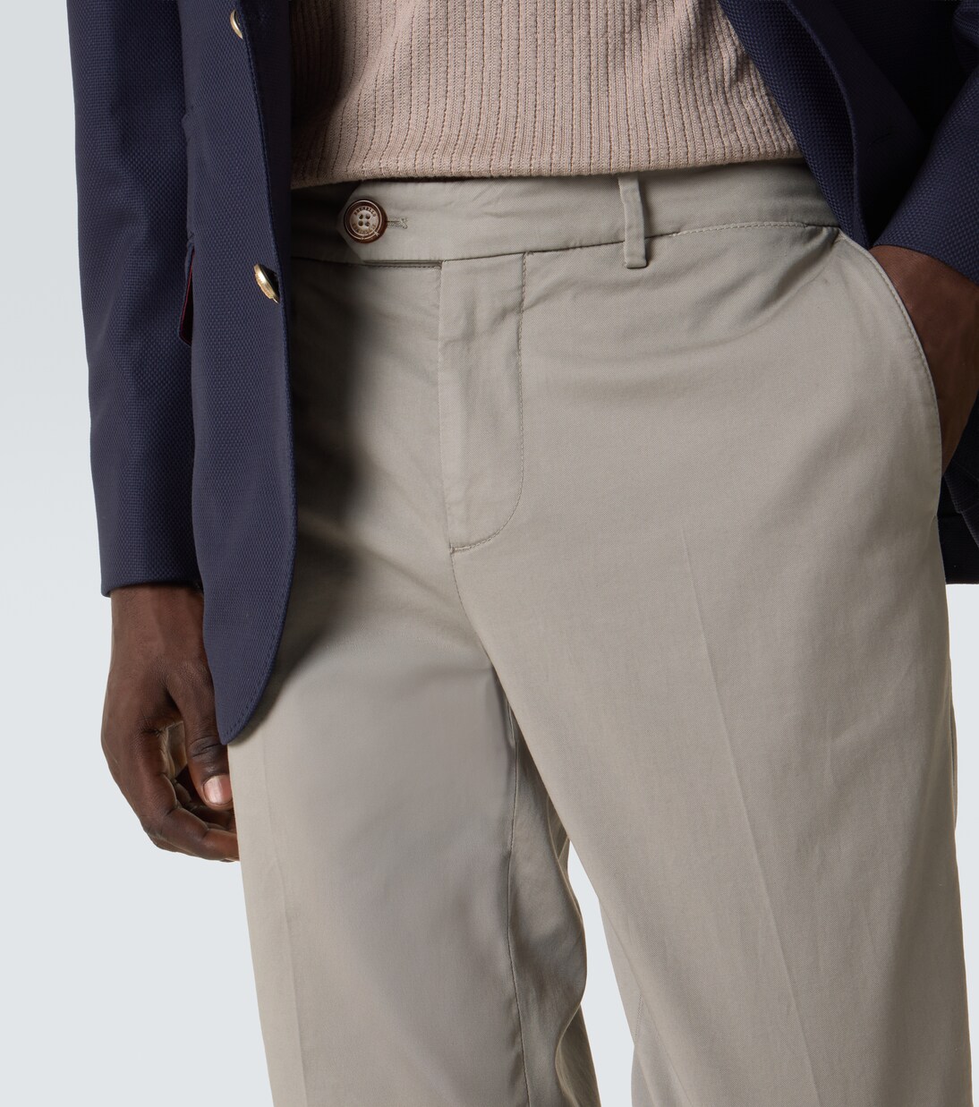 Pantalones slim de algodón | Brunello Cucinelli