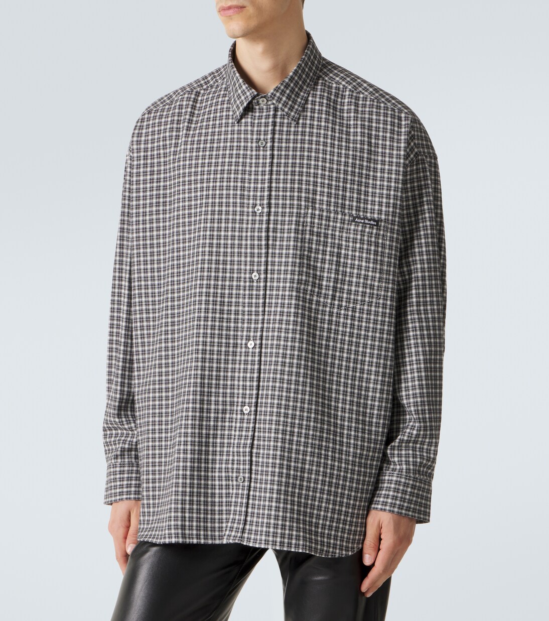 Chemise en coton à carreaux | Acne Studios