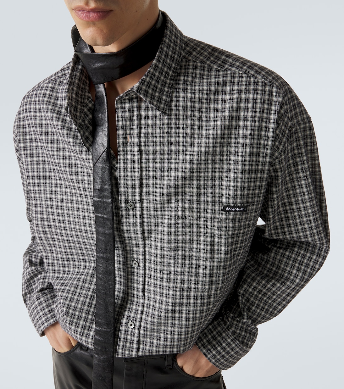 Chemise en coton à carreaux | Acne Studios