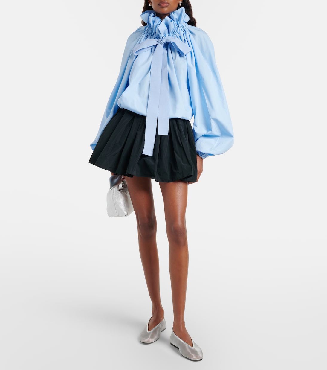 Tie-neck cotton blouse | Patou