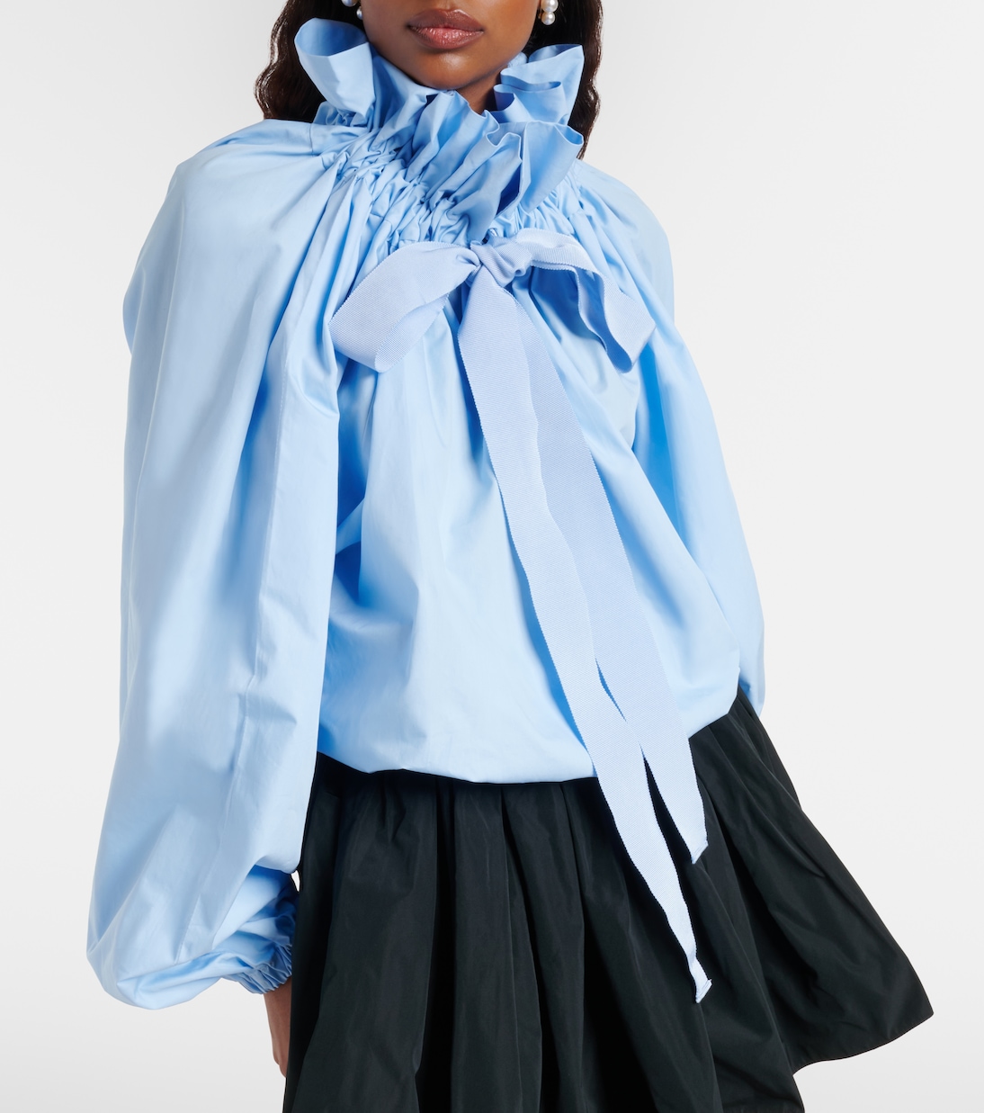 Tie-neck cotton blouse | Patou