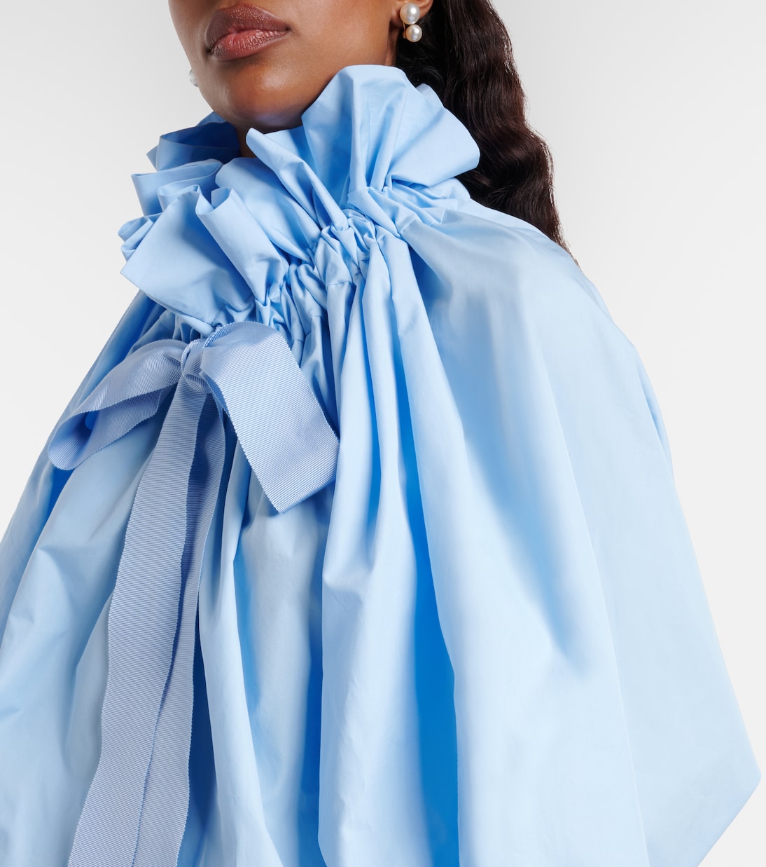 Tie-neck cotton blouse | Patou