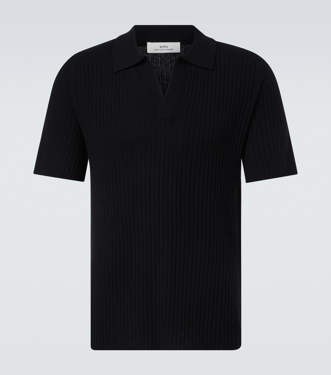 Ribbed-knit cashmere polo shirt | Arch4