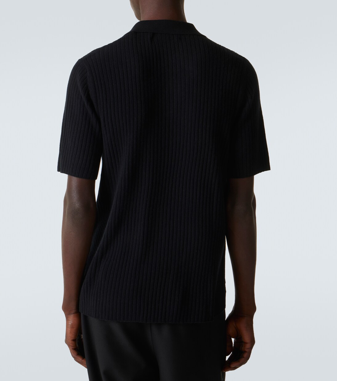 Ribbed-knit cashmere polo shirt | Arch4