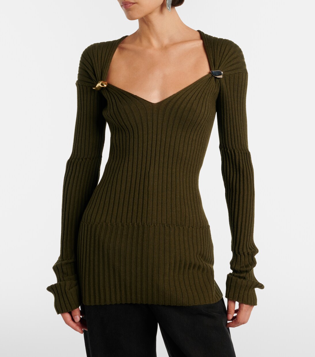 Rippstrick-Top aus Kaschmir und Seide | Bottega Veneta