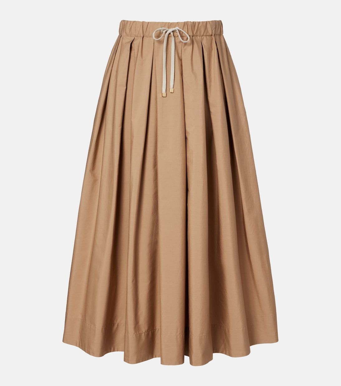 Pineta pleated cotton poplin midi skirt | 'S Max Mara