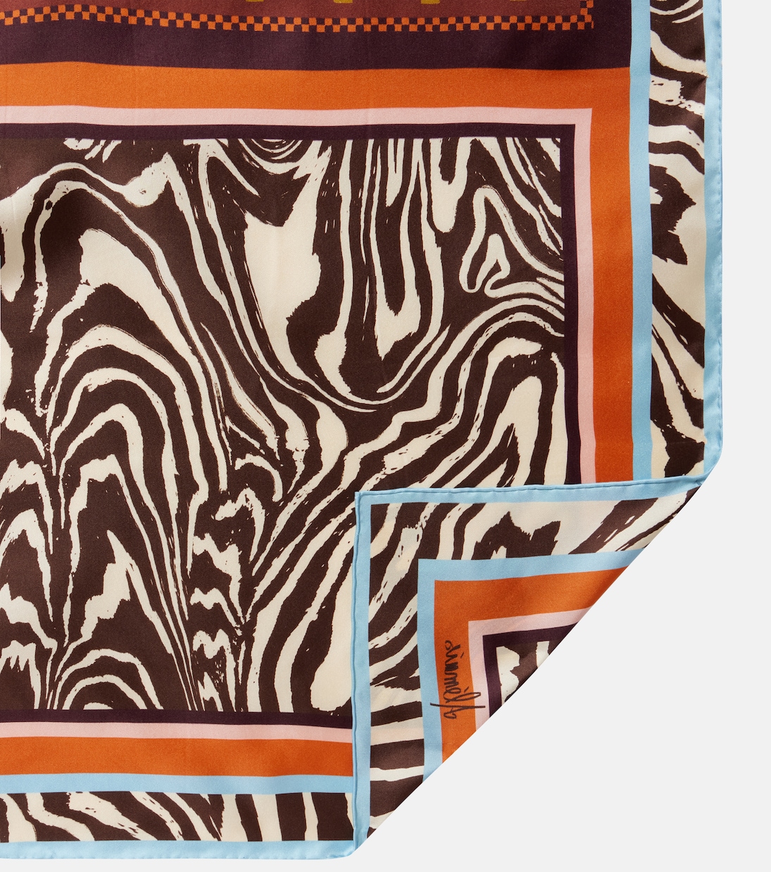 Wilson printed silk twill scarf | Alémais
