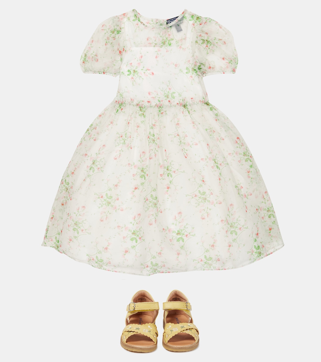Cotton and tulle floral dress | Polo Ralph Lauren Kids