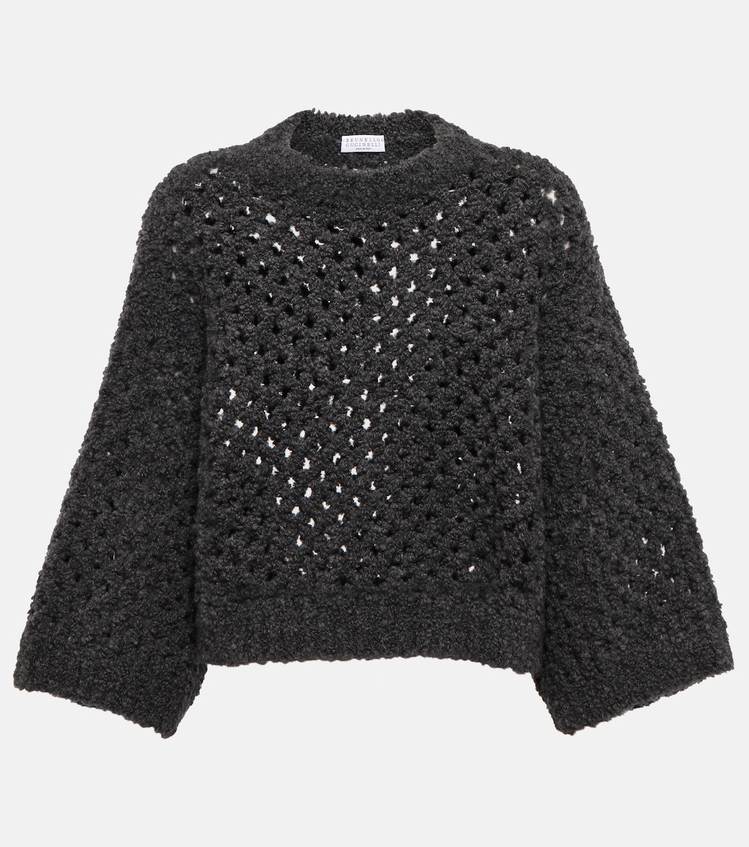 Pullover in cammello e seta | Brunello Cucinelli