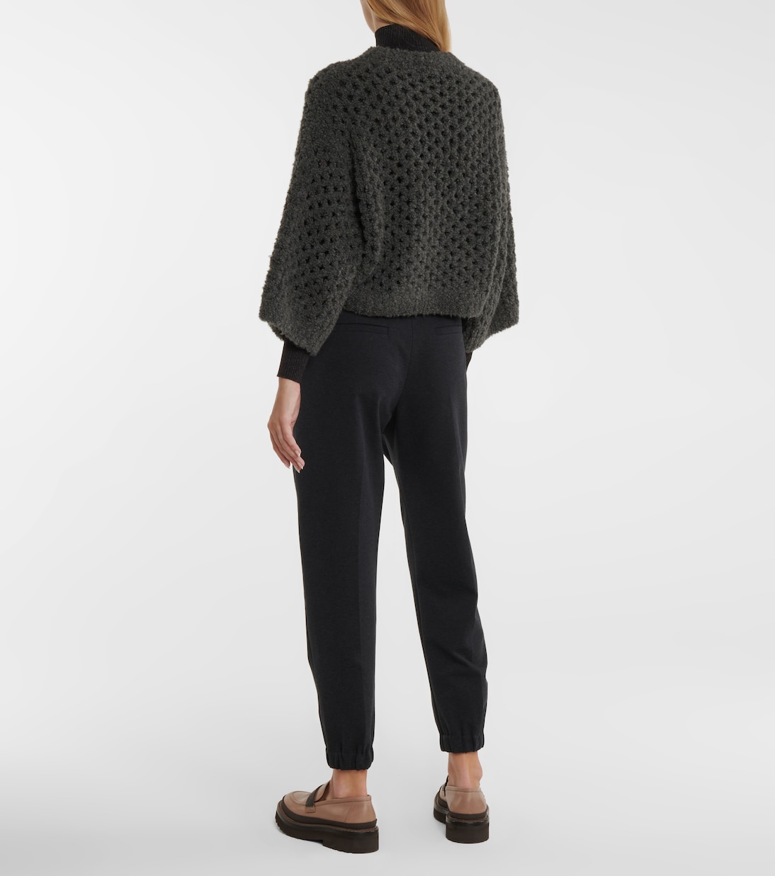 Pullover in cammello e seta | Brunello Cucinelli