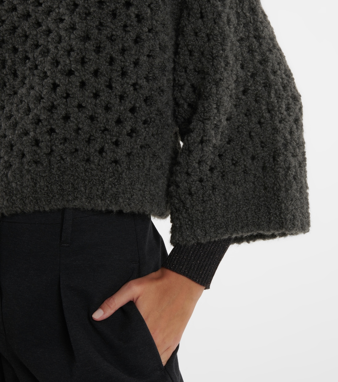Pullover in cammello e seta | Brunello Cucinelli