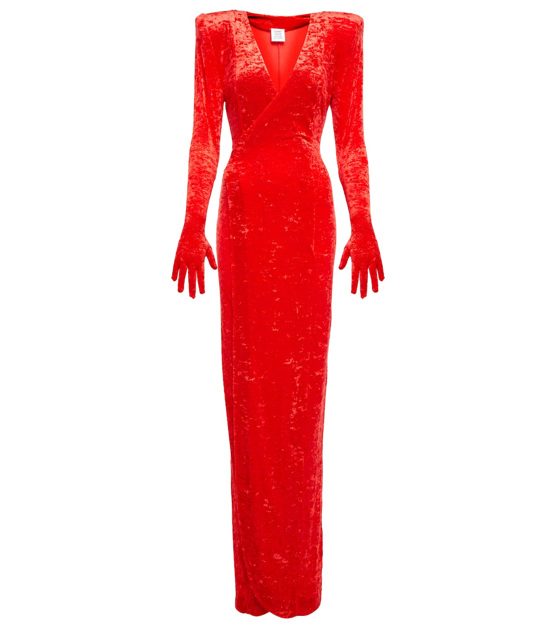 Vestido largo wrap de terciopelo | Vetements