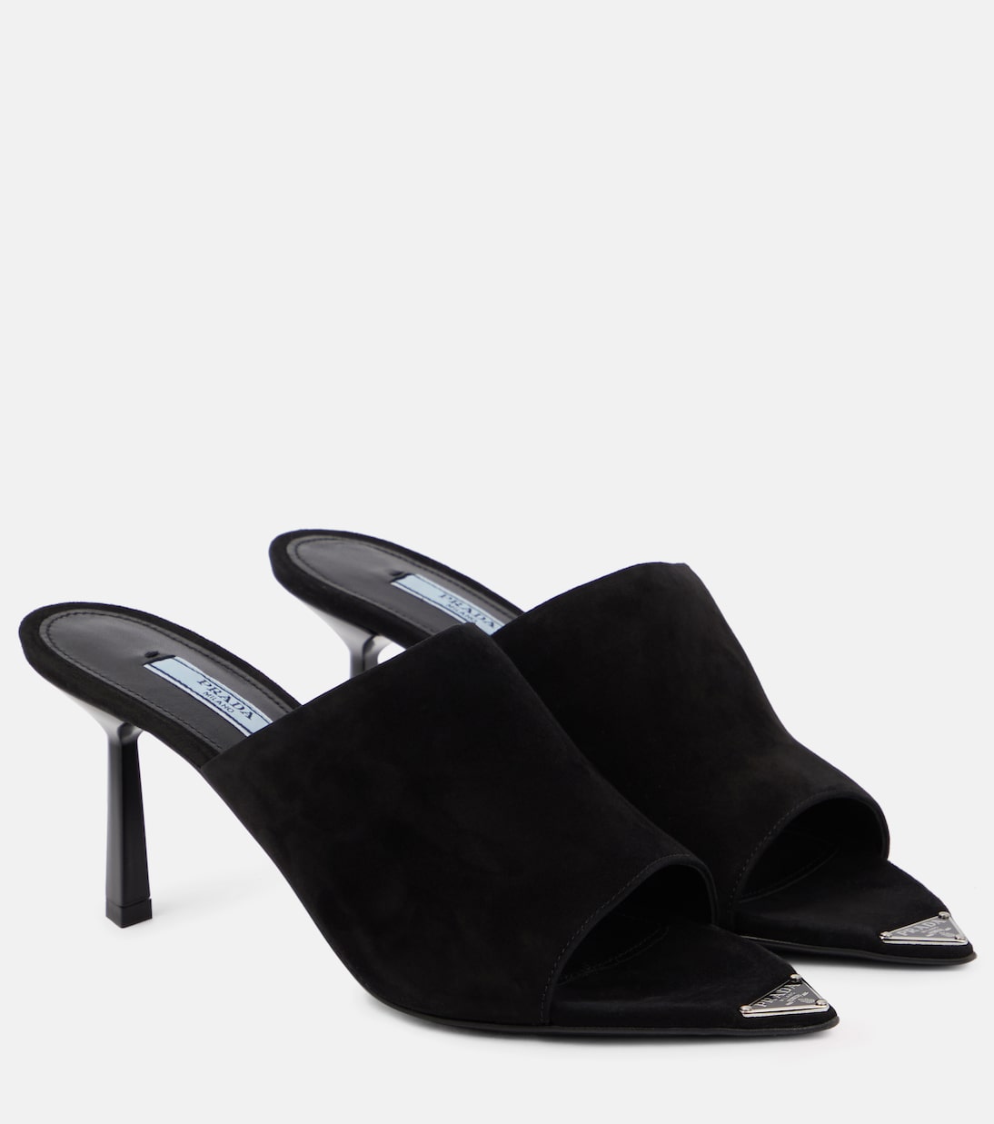 Logo suede mules | Prada