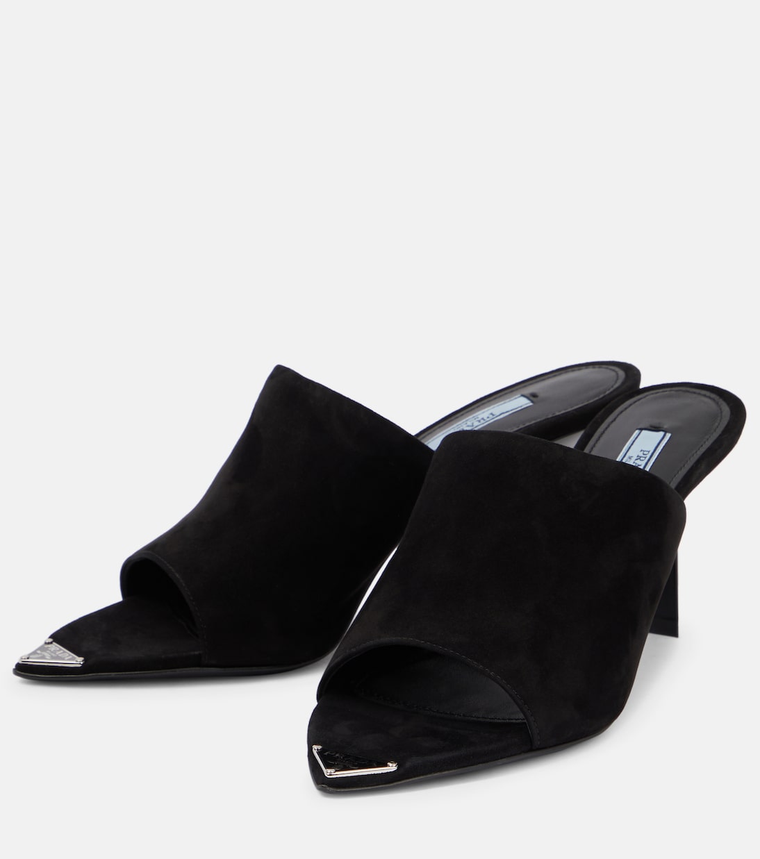 Logo suede mules | Prada