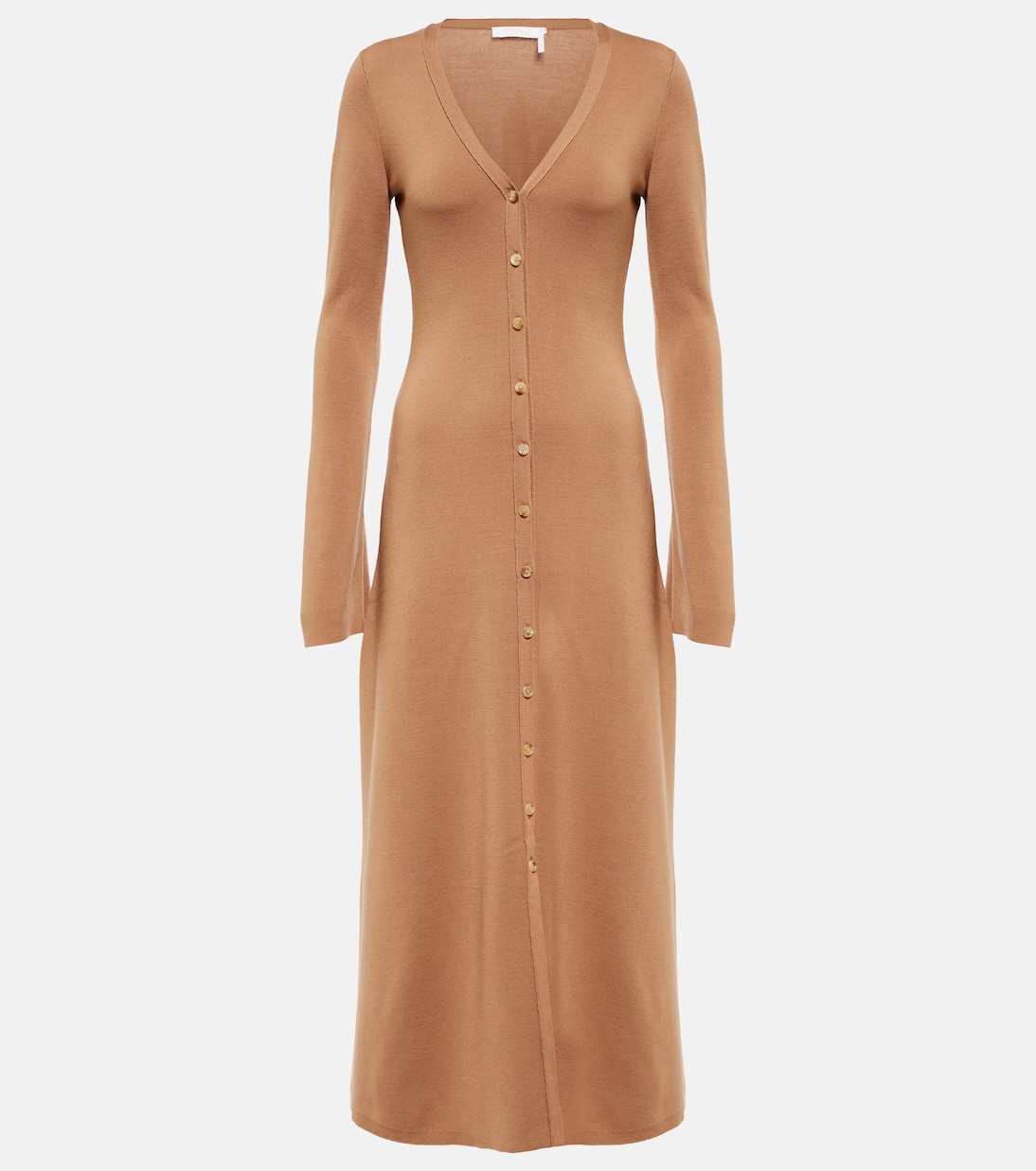 Button-down wool maxi dress | Chloé
