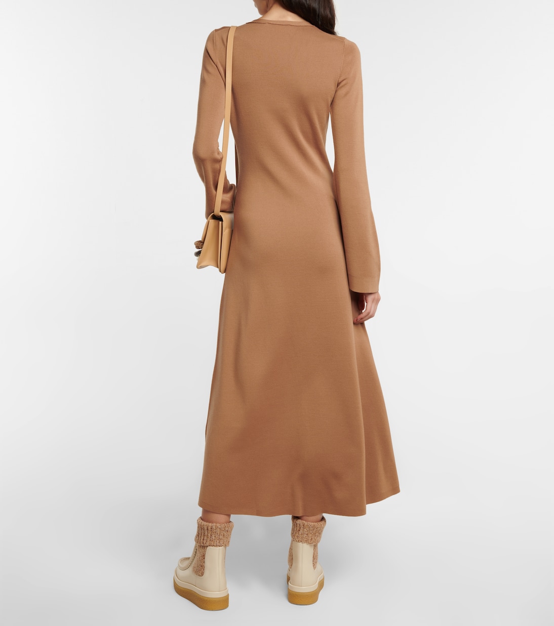 Button-down wool maxi dress | Chloé