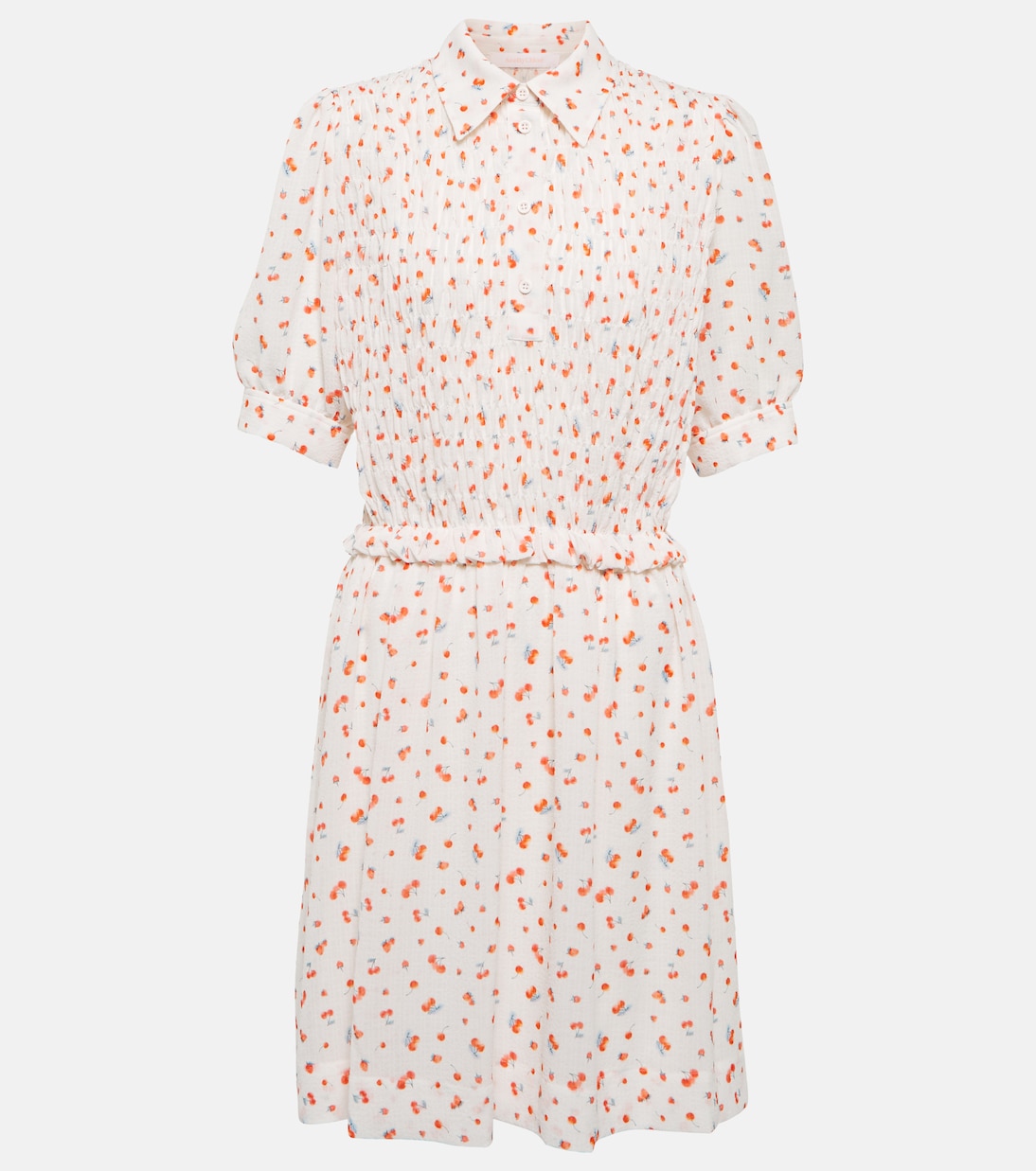 Smocked georgette minidress | See By Chloé