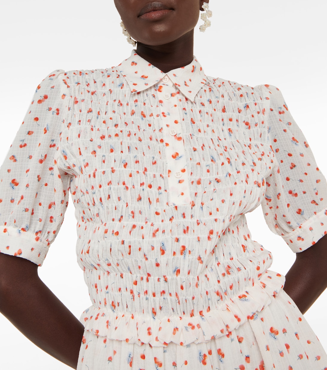 Smocked georgette minidress | See By Chloé