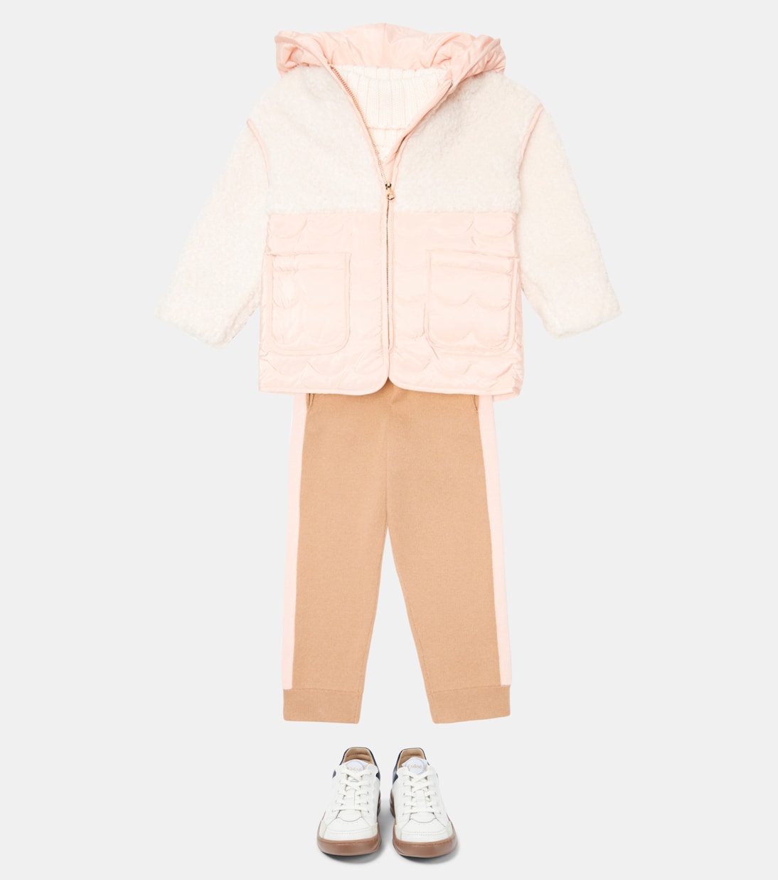 Chaqueta acolchada con borrego sintético | Chloé Kids
