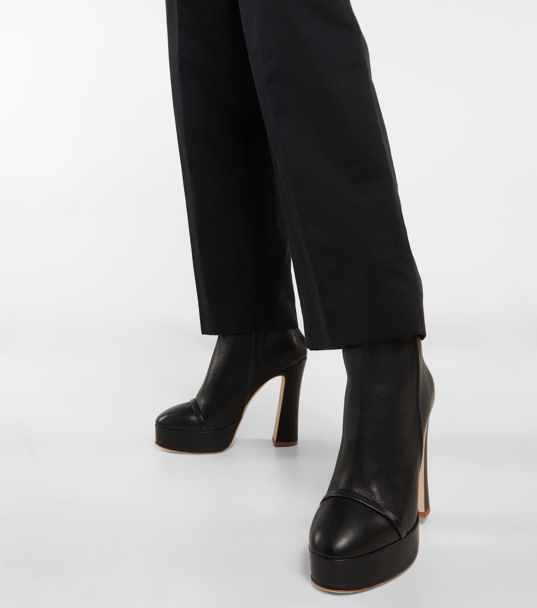 Alexa platform leather ankle boots | Malone Souliers