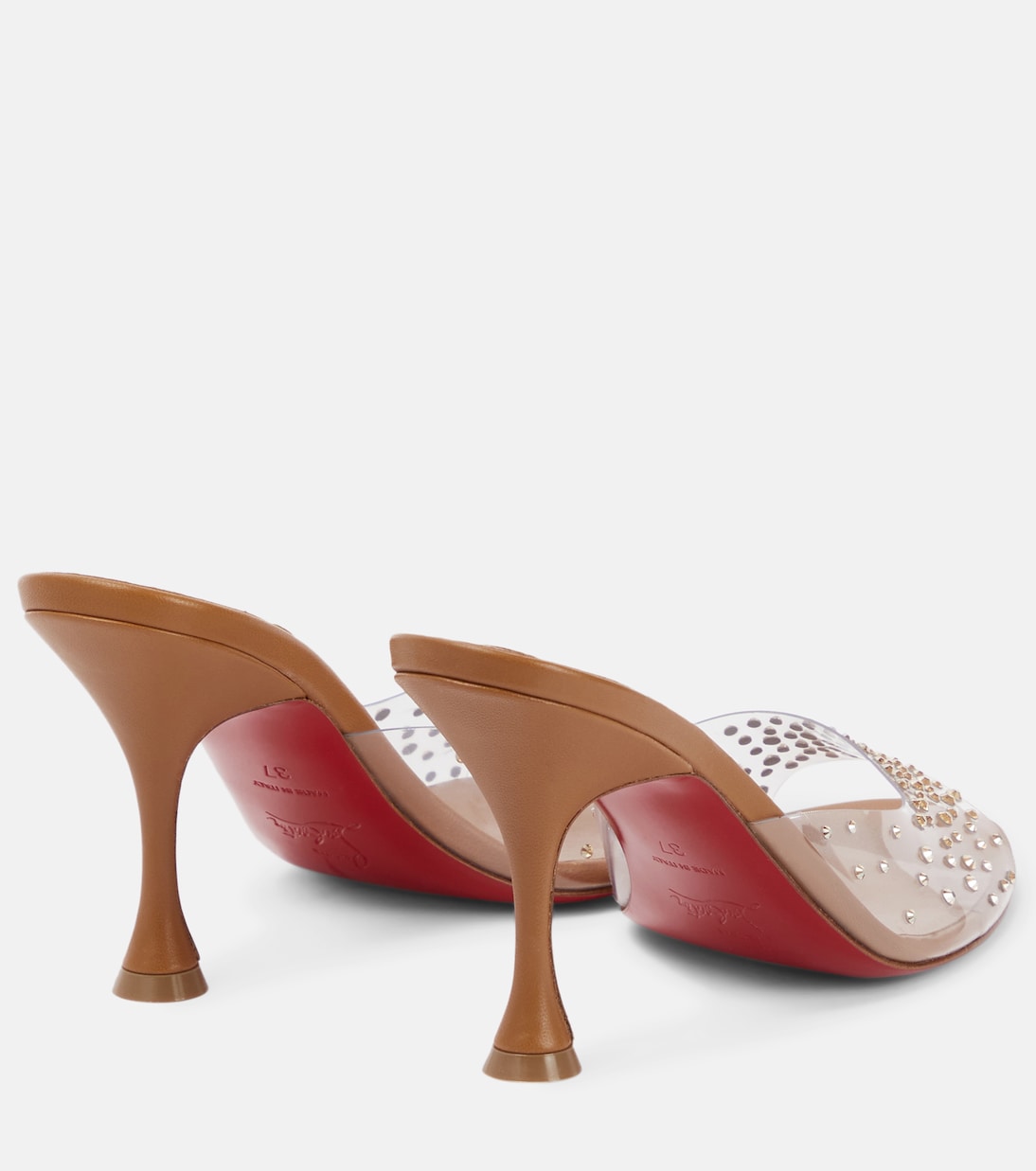 Mules Nudes Degramule con cristalli | Christian Louboutin