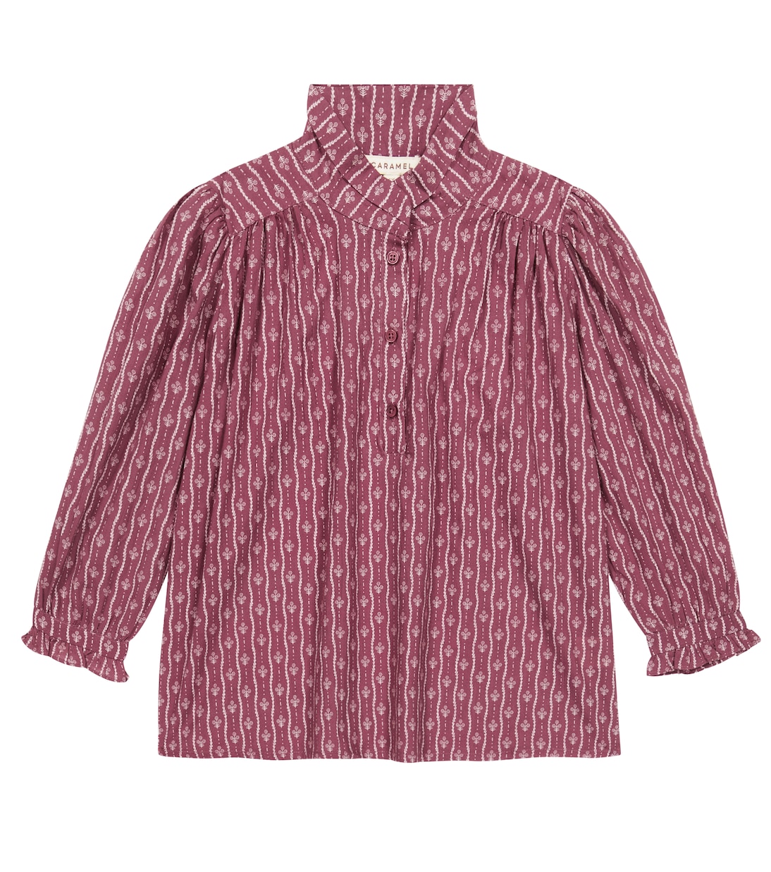Bedruckte Bluse Folsom aus Baumwolle | Caramel