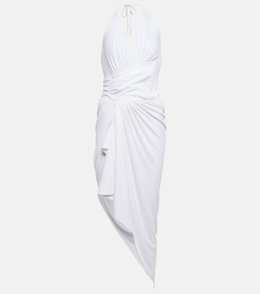 Asymmetrical halterneck midi dress | Alexandre Vauthier