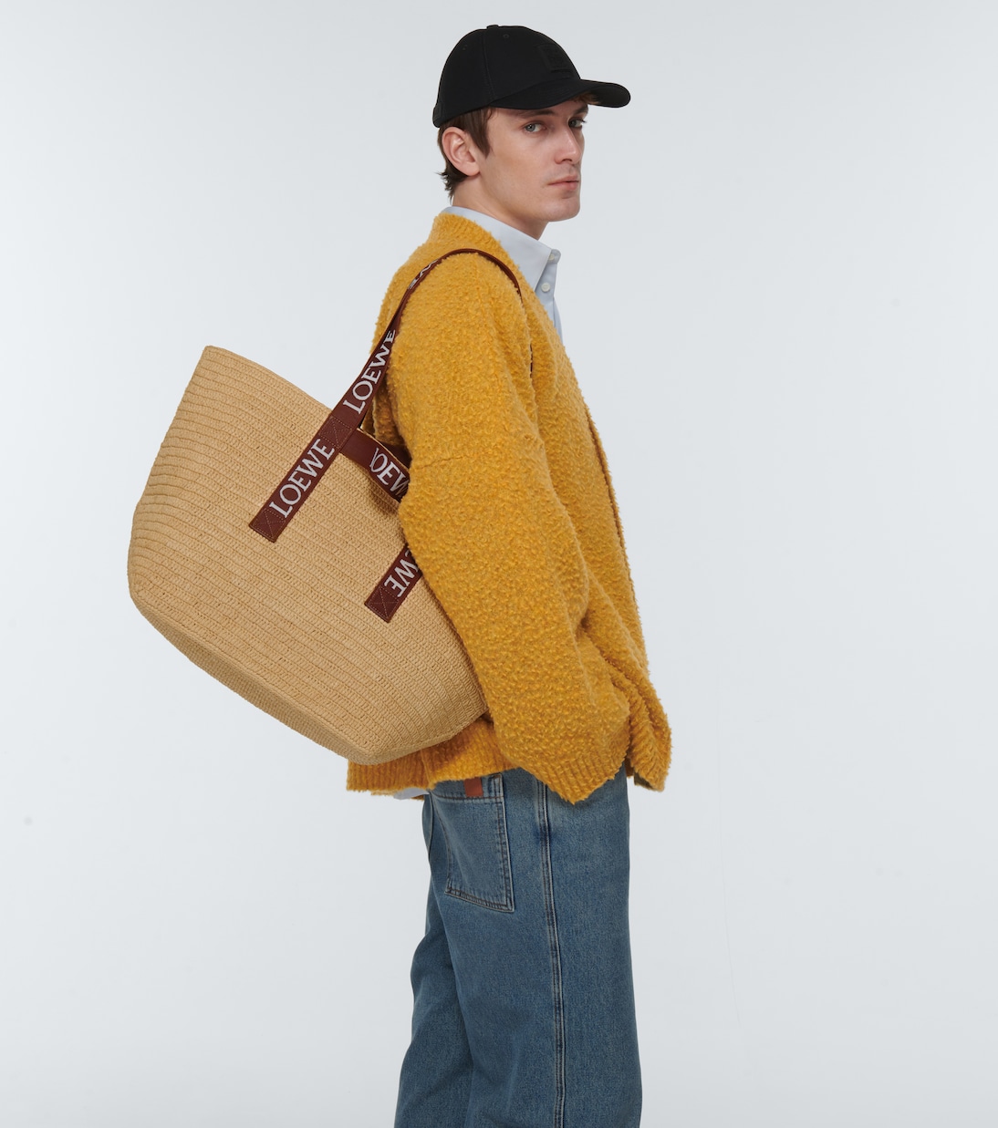 Paula's Ibiza - Borsa Fold Shopper in rafia | Loewe