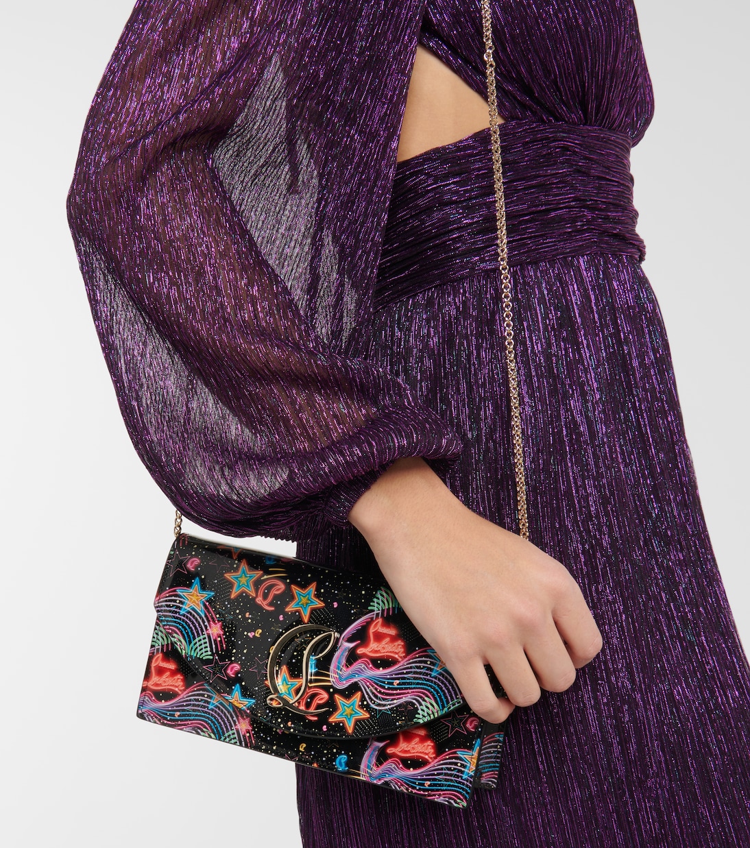 Pochette Loubi54 en cuir verni | Christian Louboutin
