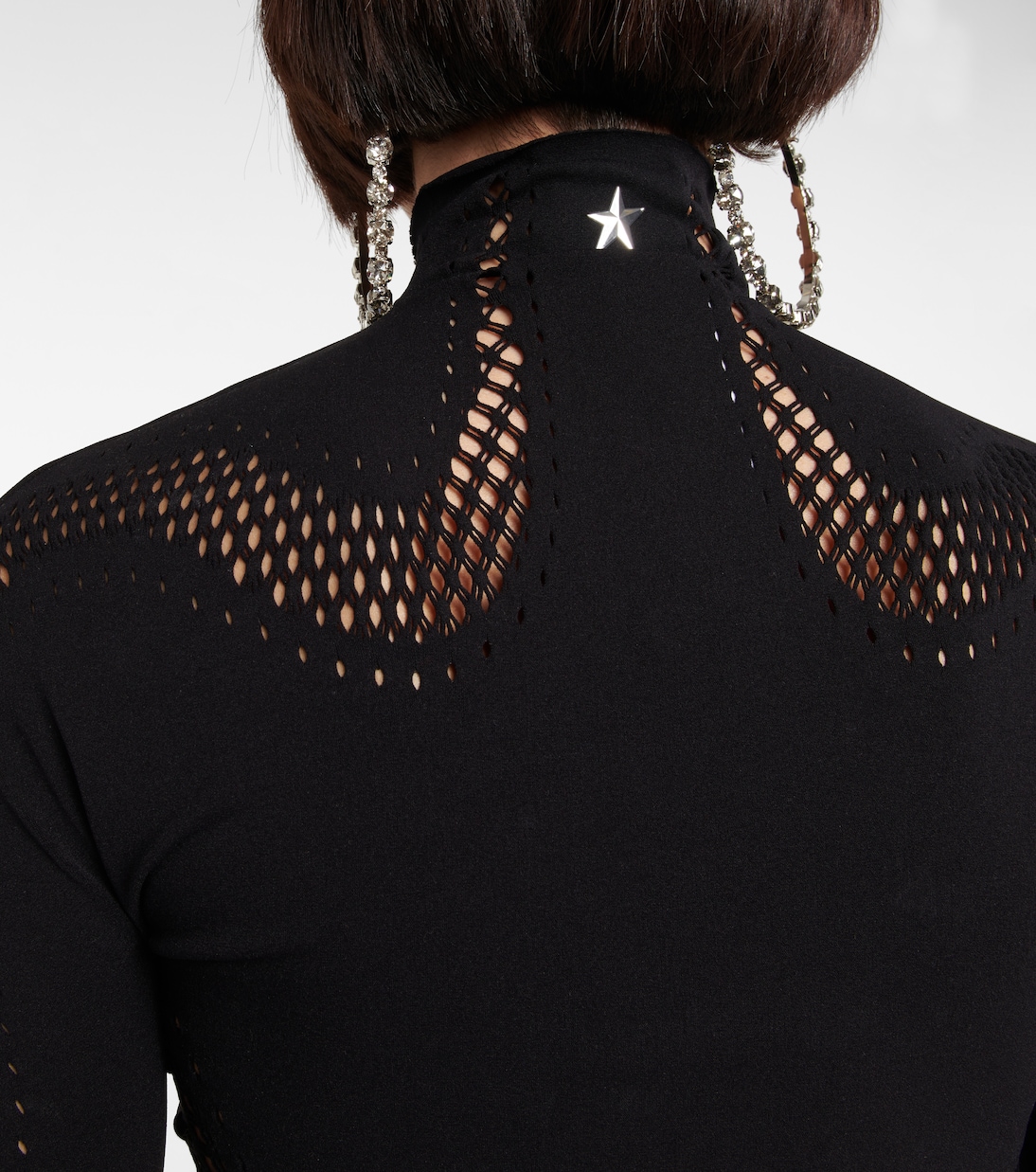 Top de malla con cuello alto | Mugler