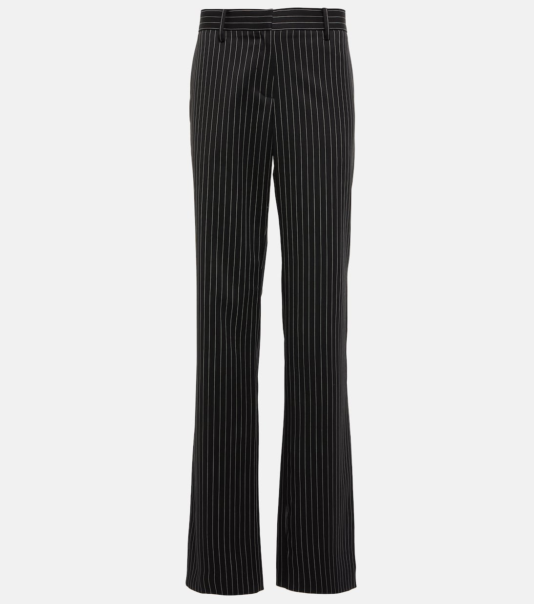 Pinstripe low-rise straight wool pants | Magda Butrym