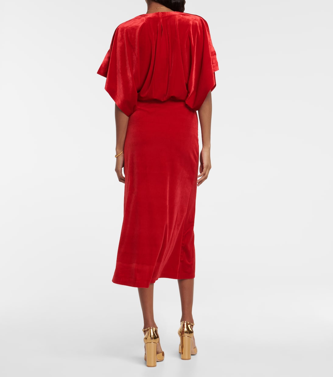 Obie velvet midi dress | Norma Kamali
