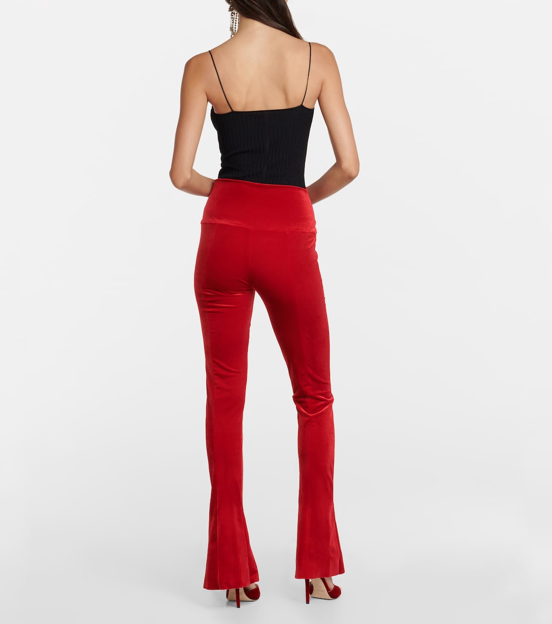 Flared velvet leggings | Norma Kamali