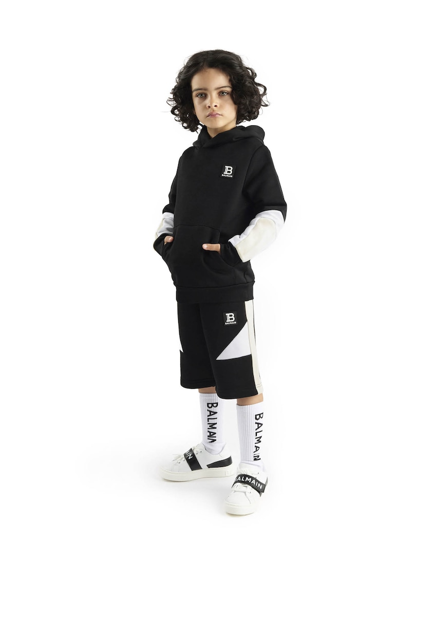 Shorts de jersey en mezcla de algodón | Balmain Kids